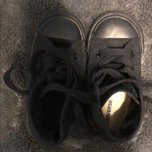 Black high top converse